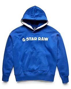G-STAR RAW Męska bluza z kapturem Embro, uniseks, Niebieski (Hudson Blue D21689-a975-1855), M - Bluzy męskie - miniaturka - grafika 1