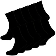 Skarpetki męskie - Skarpety Męskie CZARNE BEZUCISKOWE Skarpetki Bawełniane 95% 10 Par 42-46 - miniaturka - grafika 1