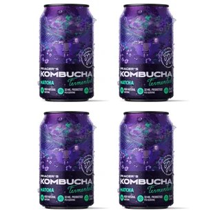 Pragers Kombucha matcha zestaw 4 x 350 ml - Żywność - Soki i napoje niegazowane - miniaturka - grafika 1
