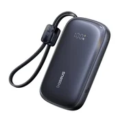 Powerbanki - Powerbank 20000mAh 45W z wyświetlaczem kablem EnerFill FC21 Qpow 3 Ultra - czarny - miniaturka - grafika 1