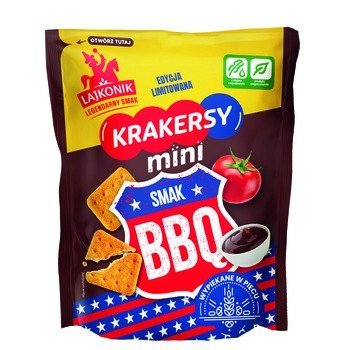 Lajkonik Mini Krakersy o smaku BBQ 100 g