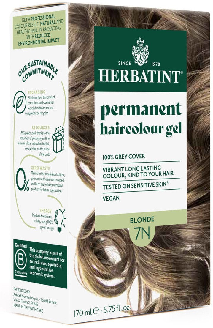 Herbatint Trwała Ziołowa farba do włosów 170ml Blond 7N