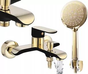 Rea Bateria wannowa BLOOM Black Gold B9939 - Baterie wannowe i prysznicowe - miniaturka - grafika 1