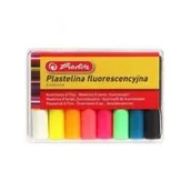 Masy plastyczne - Herlitz Sp. z o.o. Plastelina 8 Kolorów Fluorescencyjna - miniaturka - grafika 1