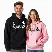 Bluzy damskie - ZESTAW BLUZY DLA PAR BLUZA DLA ŁOBUZ I ŁOBUZIARA MYSZ XXL - miniaturka - grafika 1