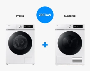 Samsung Zestaw Pralka Bespoke AI 11kg WW11DB7B34GWU4 + Suszarka Bespoke AI 9kg DV90DB7845GWU4 - Zestawy AGD - miniaturka - grafika 1