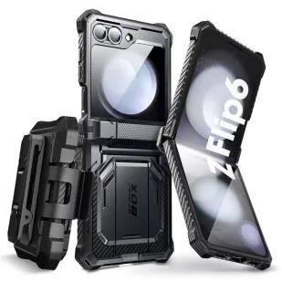 Etui Supcase IBLSN ArmorBox do Samsung Galaxy Z Flip 6 Black - Etui i futerały do telefonów - miniaturka - grafika 1