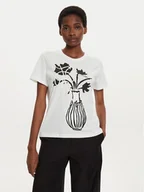 Koszulki i topy damskie - Desigual T-Shirt Shadow 24WWTK11 Biały Regular Fit - miniaturka - grafika 1