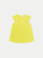 Sukienki i spódniczki dla dziewczynek - Mayoral Sukienka elegancka 1911 Żółty Regular Fit - miniaturka - grafika 1