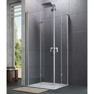 Ścianki i drzwi prysznicowe - Huppe 8P0817087322 Design P 4-kąt Drzwi skrzydlowe skladane 100 001/l H:2000 mat 322 - miniaturka - grafika 1