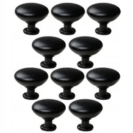 Meble modułowe i akcesoria - 10 x Gałka meblowa okrągła metalowa czarna gałki do szafek szuflad mebli - miniaturka - grafika 1