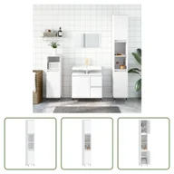 Szafki łazienkowe - The Living Store Szafka łazienkowa biała 30x30x190 cm Materiał drewnopochodny - miniaturka - grafika 1