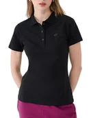 Bluzki damskie - Koszulka damska polo 4F WMM00TPTSF365 - czarna M - miniaturka - grafika 1