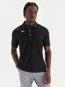 Koszulki męskie - Kappa Polo Logo Sharas Mss 302B3D0 Czarny Regular Fit - miniaturka - grafika 1
