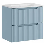 Szafki łazienkowe - Szafka łazienkowa NOVA DENIM 60 cm denim z umywalką - miniaturka - grafika 1