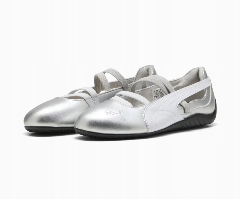 Puma baletki sportowe trampki Speedcat Ballet Metallic Srebrne rozmiar 40