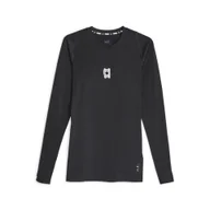 Koszulki sportowe męskie - Męska koszulka z długim rękawem do koszykówki Hoops Team PUMA Black - miniaturka - grafika 1