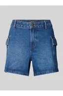 Spodnie sportowe damskie - Szorty jeansowe z kieszeniami cargo model SMILEY - Noisy May - miniaturka - grafika 1