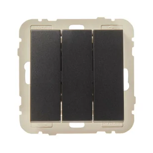 Efapel Włącznik potrójny Logus czarny - Wyłączniki światła i elektryczne - miniaturka - grafika 1