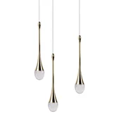 Lampy sufitowe - Potrójna lampa wisząca DALMA AZ6010 Azzardo LED 28W 3000K przezroczysty złoty - miniaturka - grafika 1