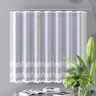 Firany - Firanka żakardowa biała 90x140cm H359 - miniaturka - grafika 1