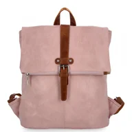 Torebki damskie - Plecak Damski w Stylu Vintage firmy Herisson 165B312 Pudrowy Róż - miniaturka - grafika 1