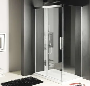 Gelco Fondura - Prysznic prostokątny o wymiarach 120x80 cm, wariant L/P, aluminium polerowane GF5012GF5080 - Kabiny prysznicowe - miniaturka - grafika 1