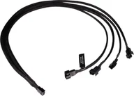 Kable komputerowe i do monitorów - Alphacool Alphacool Y-Splitter 4-Pin auf 4x 4-Pin PWM 60cm - schwarz - miniaturka - grafika 1