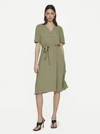 Sukienki - Vila Sukienka koszulowa Moashly 14089260 Zielony Regular Fit - miniaturka - grafika 1