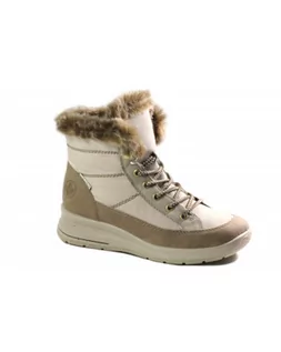 Botki damskie - BOTKI RIEKER - L-7742-62 BEIGE - Rieker - grafika 1