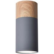 Lampy sufitowe - Candellux Lampa sufitowa szaro-drewniana 6,8x15cm Tuba 2284279 2284279 - miniaturka - grafika 1