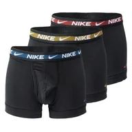 Majtki męskie - Męskie Bokserki NIKE TRUNK 3PK 0000KE1152859 – Czarny - miniaturka - grafika 1
