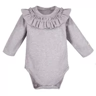 Body dla niemowląt - BODY SIMPLY COMFY FALBAN SZARY Ewa Klucze - 80 - miniaturka - grafika 1
