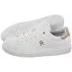 Sneakersy damskie - Sneakersy Low Cut Lace-Up Sneaker White/Platinum T3A9-32696-1355 X048 (TH733-a) Tommy Hilfiger - miniaturka - grafika 1