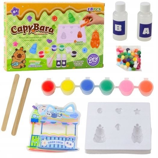 Zestaw Kreatywny Do Tworzenia Żelowych Figurek DIY Kapibara 18 el.