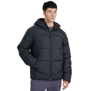 Kurtka puchowa męska 4F M0708 głęboka czerń 4FRAW25TDJAM0708 20S - Kurtki męskie - miniaturka - grafika 1