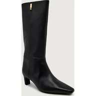 Kozaki damskie - Tommy Hilfiger Skórzane kozaki na słupku KITTEN LONG BOOT - miniaturka - grafika 1