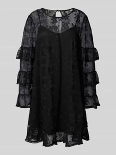 Sukienka casualowa o kroju oversized z półprzezroczystego materiału model ‘CELINE’ - Sukienki - miniaturka - grafika 1