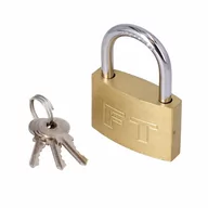 Kłódki - Kłódka zatrzaskowa 50 mm kolor mosiądz - miniaturka - grafika 1