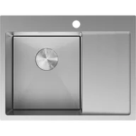 Zlewozmywaki - Mexen Exar zlewozmywak stalowy 1-komorowy z ociekaczem lewy 620 x 480 mm, inox HC - 6431621005L-01HC - miniaturka - grafika 1