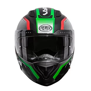 Premier CASCO VYRUS MP IT BM,CZARNY/Zielony FLUO/CZERWONY,M - Kaski motocyklowe - miniaturka - grafika 1