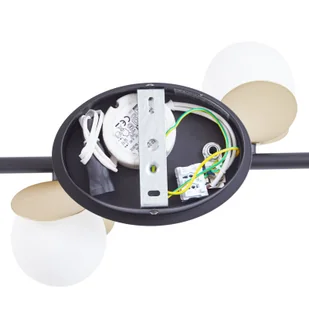 Lampa sufitowa LED Lucande Pallo, 4-punktowa, czarny/złoty, szkło - Lampy sufitowe - miniaturka - grafika 5