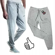 Dresy męskie - Spodnie dresowe Donnay L szare sportowe joggery kieszenie 40 42 wygodne - miniaturka - grafika 1