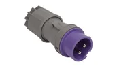 Kostki, złączki, wtyczki - PCE Polska sp. z o.o. Wtyczka przenośna 16A 2P 24V fioletowa IP44 TWIST 062v - miniaturka - grafika 1
