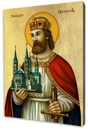 Ikona święty Henryk II - Ikony i obrazy sakralne - miniaturka - grafika 1