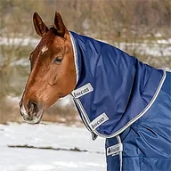 Akcesoria jeździeckie - BUCAS Kołnierz do derki SELECT COMBI NECK 0g - navy - miniaturka - grafika 1