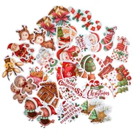 Zabawki kreatywne - Zestaw 46 szuk naklejek winylowych z motywem ŚWIĄTECZNYM 4-6cm - miniaturka - grafika 1