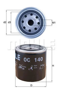FILTR OLEJU NISSAN OC140 - Filtry oleju - miniaturka - grafika 1
