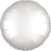 Balony i akcesoria - Balon Foliowy Satynowy Okrągły 43 Cm Biały - miniaturka - grafika 1