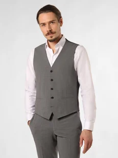 Finshley & Harding London Męska kamizelka modułowa - Wesdon Mężczyźni Slim Fit Sztuczne włókno szary marmurkowy, 44 - Kamizelki męskie - miniaturka - grafika 1